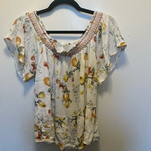 Maurices Lemons Blouse Size L